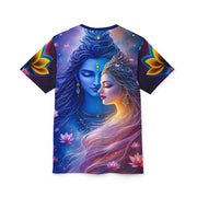 Shiv Parvati Temple Galaxy Tee – Spiritual Cosmic Shirt