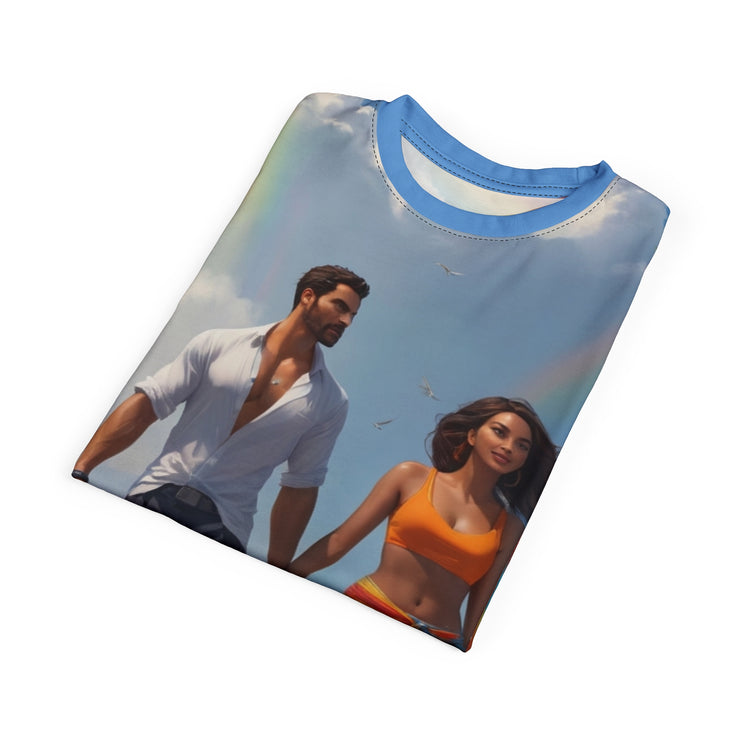 Tropical Romance Beach Tee – Summer Couple Shirt