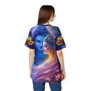 Shiv Parvati Temple Galaxy Tee – Spiritual Cosmic Shirt