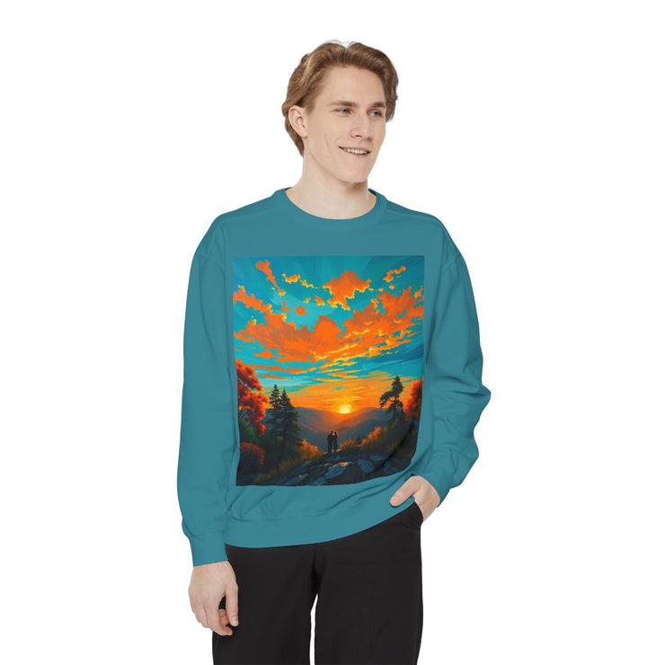Romantic Sunset Sweatshirt – Cozy Fall Couples Sweater.