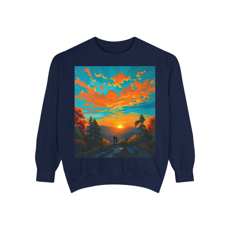 Romantic Sunset Sweatshirt – Cozy Fall Couples Sweater.