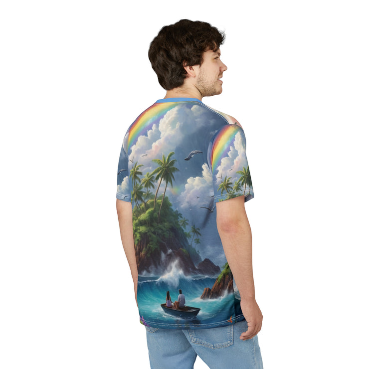 Tropical Romance Beach Tee – Summer Couple Shirt