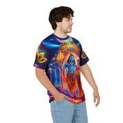 Shiv Parvati Temple Galaxy Tee – Spiritual Cosmic Shirt