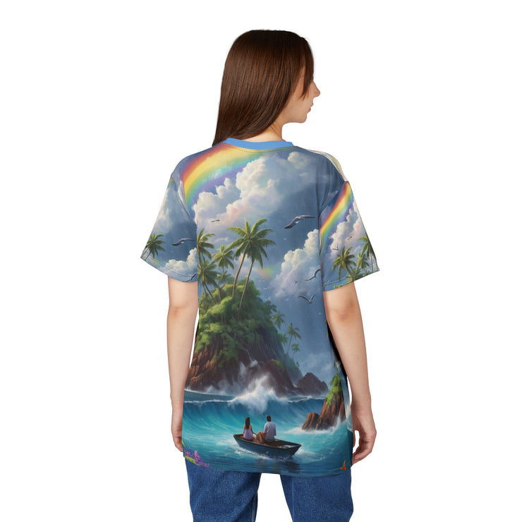 Tropical Romance Beach Tee – Summer Couple Shirt
