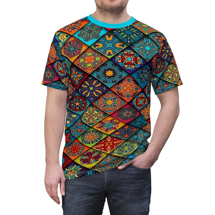 Patterned Unisex Casual Tee