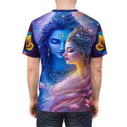 Shiv Parvati Temple Galaxy Tee – Spiritual Cosmic Shirt