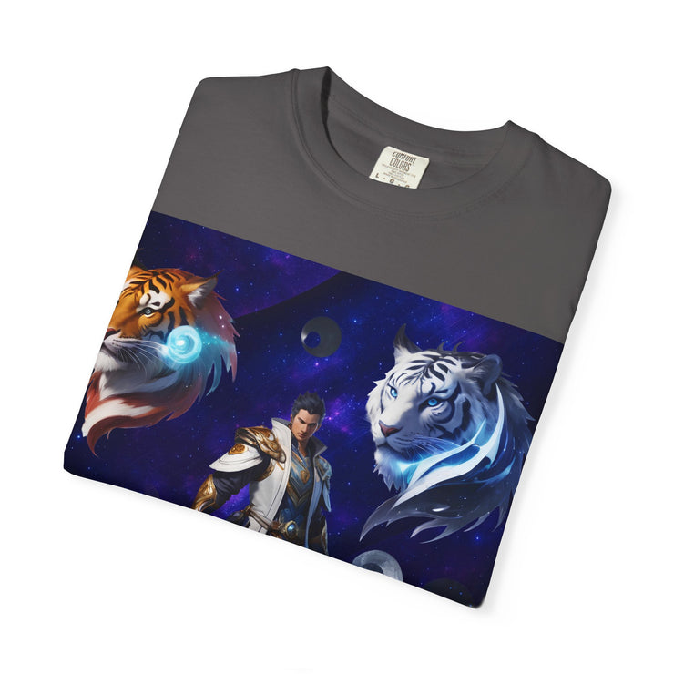 Fantasy-Themed Garment-Dyed Tee – Majestic Creature Shirt