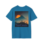 Romantic Sunset Couple Art T-Shirt – Colorful Painting Tee