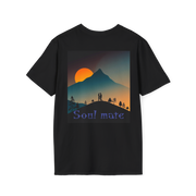 Romantic Sunset Couple Art T-Shirt – Colorful Painting Tee
