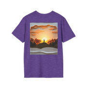 Romantic Sunset Couple Art T-Shirt – Nature Adventure Top