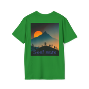 Romantic Sunset Couple Art T-Shirt – Colorful Painting Tee