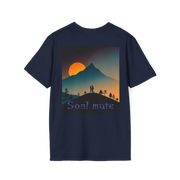 Romantic Sunset Couple Art T-Shirt – Colorful Painting Tee
