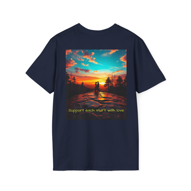 Support Love Sunset T-Shirt – Couples Graphic Tee