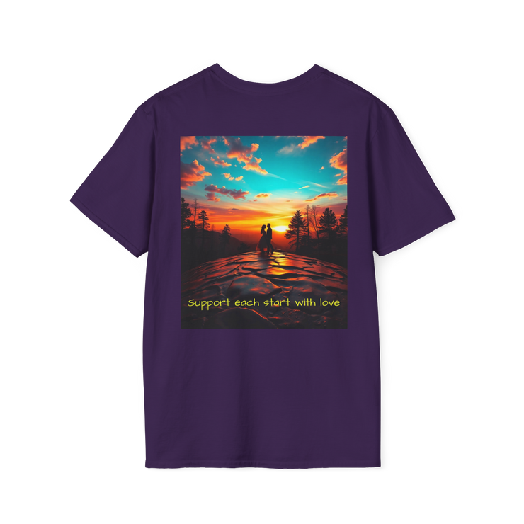 Support Love Sunset T-Shirt – Couples Graphic Tee