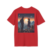 Sci-Fi Romantic Mountain Couple T-Shirt – Galaxy Love Tee.