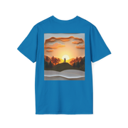 Romantic Sunset Couple Art T-Shirt – Nature Adventure Top
