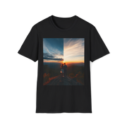 Cinematic Split Sky T-Shirt – Romantic Nature Film Tee