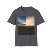 Cinematic Split Sky T-Shirt – Romantic Nature Film Tee