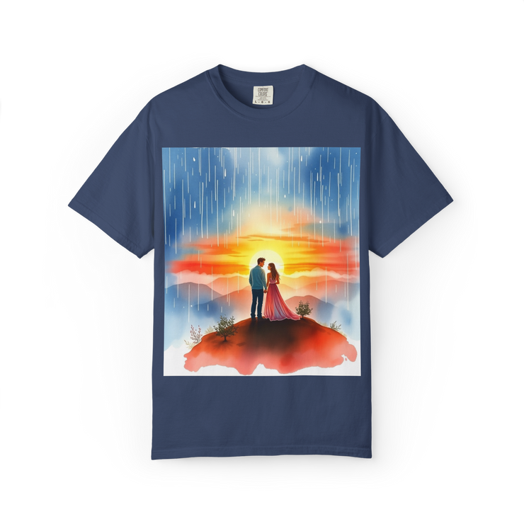 Romantic Sunset Couple T-Shirt – Anniversary Gift Tee