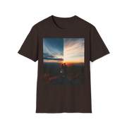 Cinematic Split Sky T-Shirt – Romantic Nature Film Tee