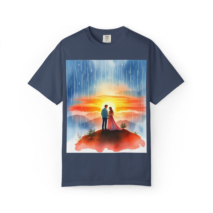 Romantic Sunset Couple T-Shirt – Anniversary Gift Tee