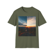 Cinematic Split Sky T-Shirt – Romantic Nature Film Tee