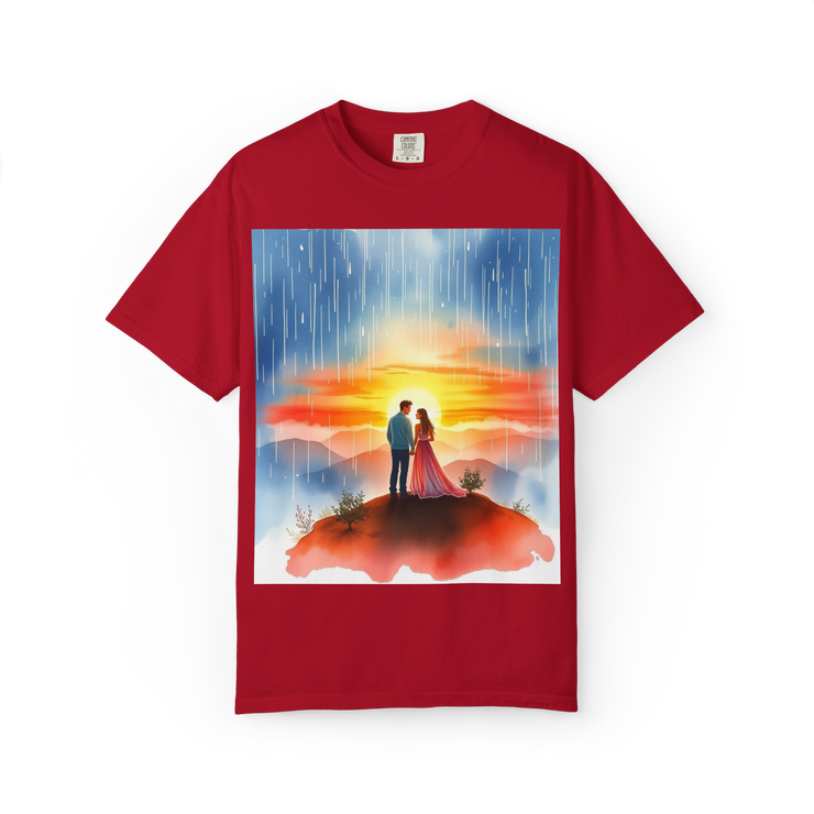 Romantic Sunset Couple T-Shirt – Anniversary Gift Tee