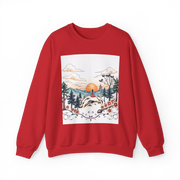 Tattoo Sky Sunset Sweatshirt – Retro Mountain Art Pullover