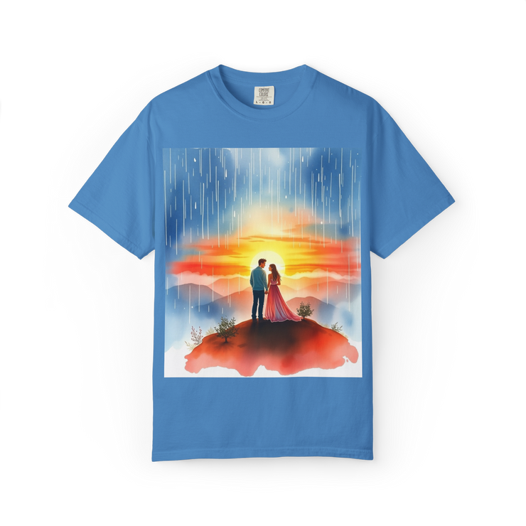 Romantic Sunset Couple T-Shirt – Anniversary Gift Tee