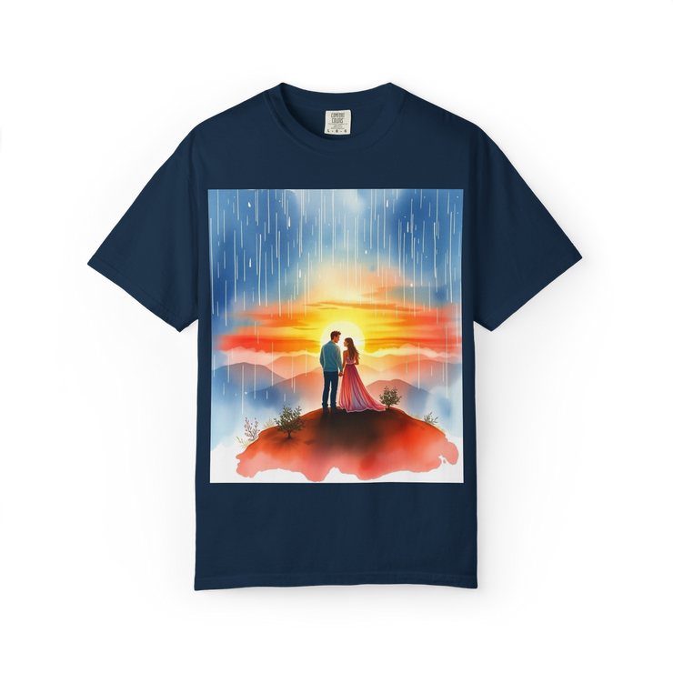 Romantic Sunset Couple T-Shirt – Anniversary Gift Tee