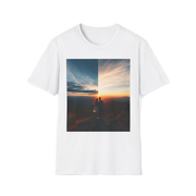 Cinematic Split Sky T-Shirt – Romantic Nature Film Tee