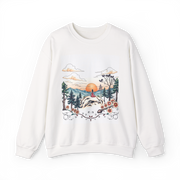 Tattoo Sky Sunset Sweatshirt – Retro Mountain Art Pullover