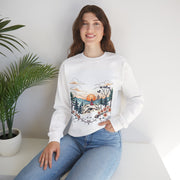 Tattoo Sky Sunset Sweatshirt – Retro Mountain Art Pullover