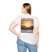 Romantic Sunset Couple Art T-Shirt – Nature Adventure Top