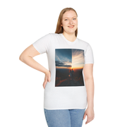 Cinematic Split Sky T-Shirt – Romantic Nature Film Tee