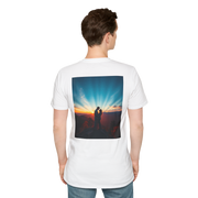 Cinematic Split Sky T-Shirt – Romantic Nature Film Tee
