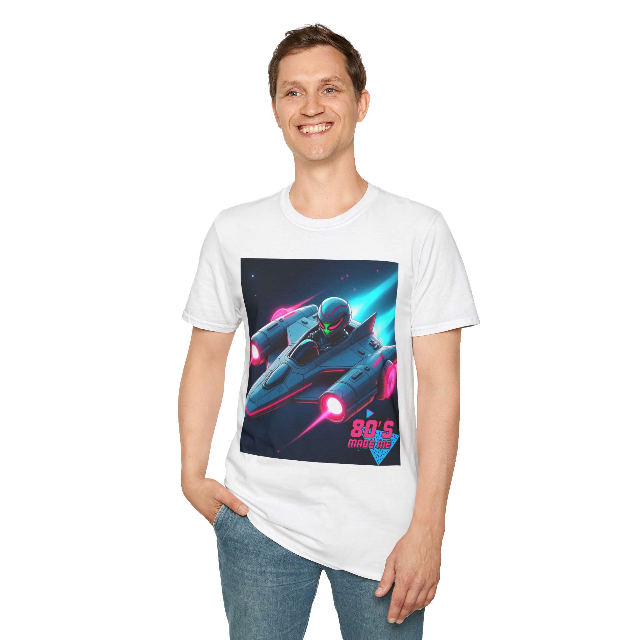 Retro 80s Sci-Fi Graphic Tee – Vintage Space T-Shirt