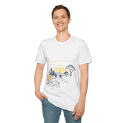 Romantic Sunset Couple Sketch T-Shirt – Nature Inspired Tee