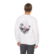 Tattoo Sky Sunset Sweatshirt – Retro Mountain Art Pullover