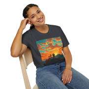 Support Love Sunset T-Shirt – Couples Graphic Tee