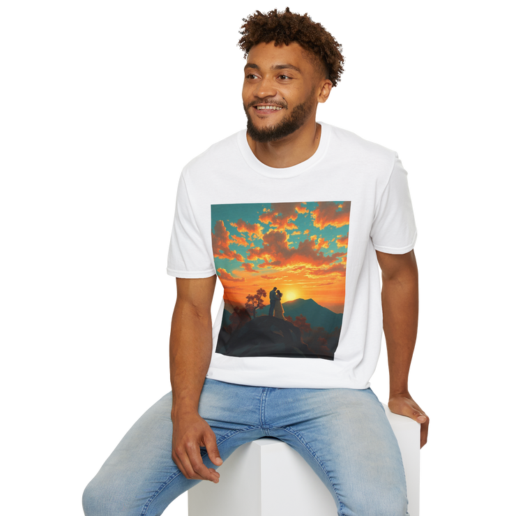 Support Love Sunset T-Shirt – Couples Graphic Tee