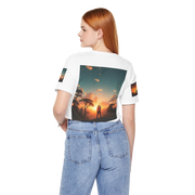 Futuristic Sunset Couple Tee – Space Graphic T-Shirt