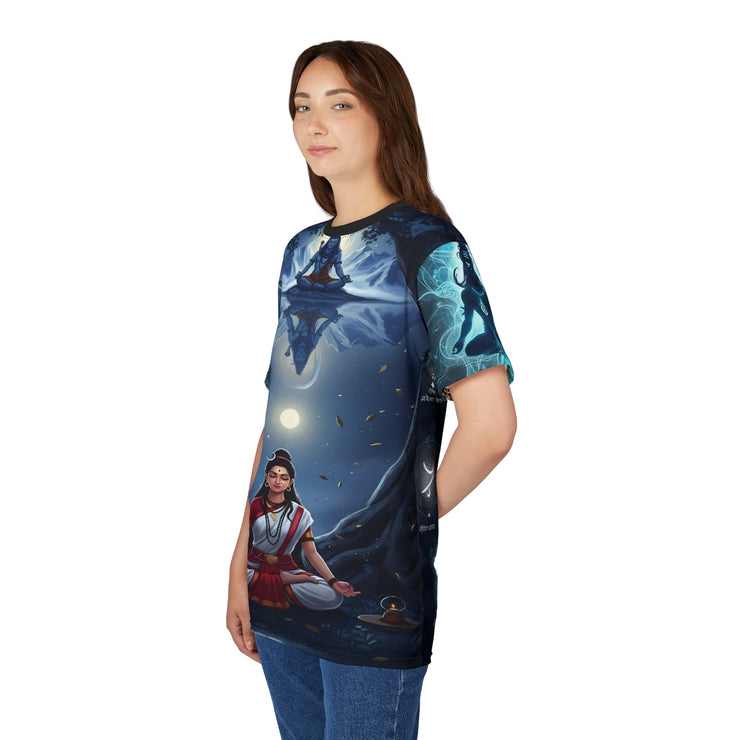Shiv & Parvati Saadhana Spiritual Tee – Cut & Sew Top