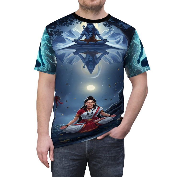 Shiv & Parvati Saadhana Spiritual Tee – Cut & Sew Top