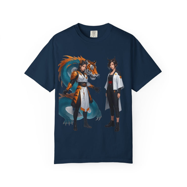 Vintage Wildlife Tee – Tiger & Dragon Nature Shirt